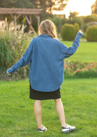 Betty Denim Button Up Top - IC Tops