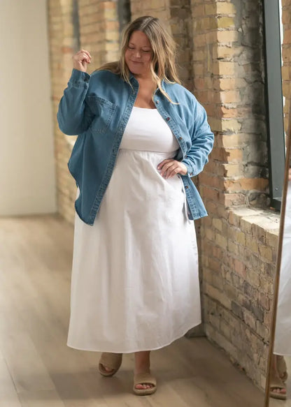 Betty Denim Button Up Top - IC Tops