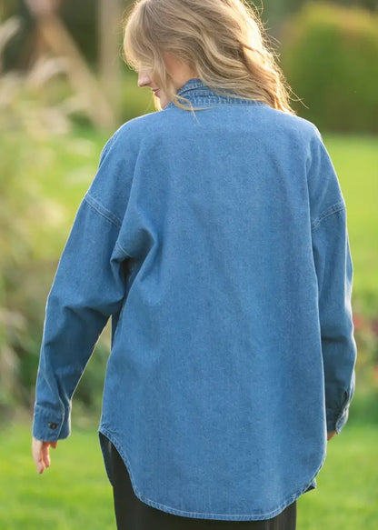 Betty Denim Button Up Top - IC Tops