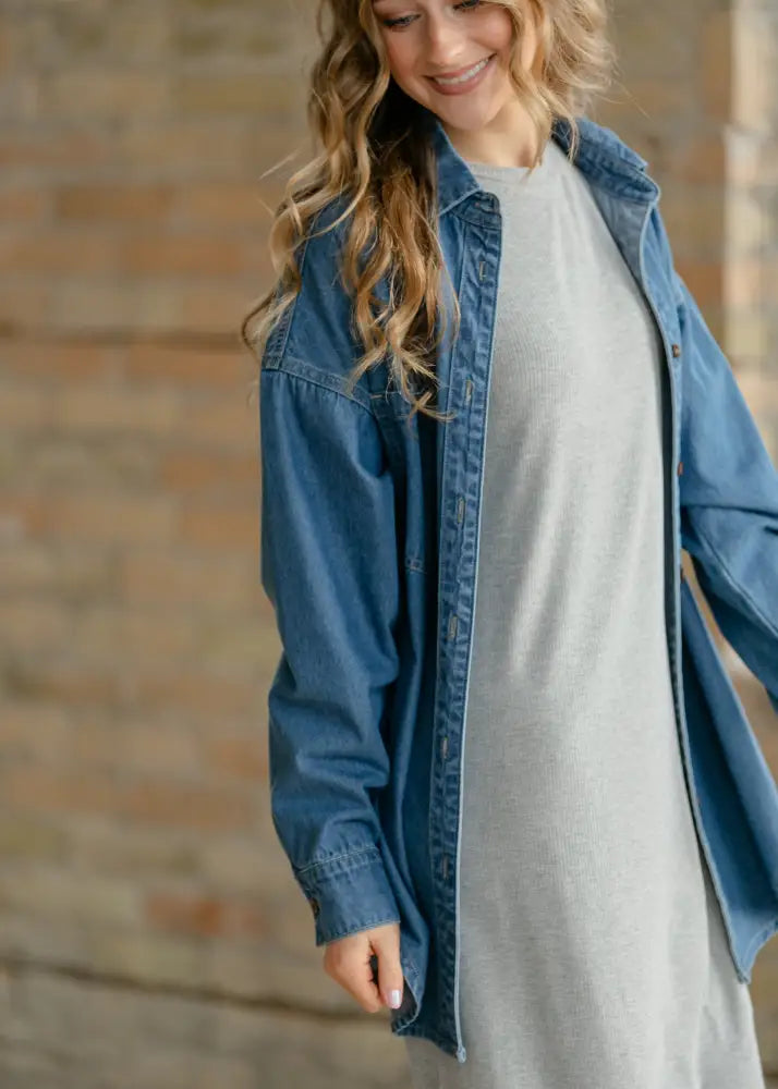 Betty Denim Button Up Top - IC Tops