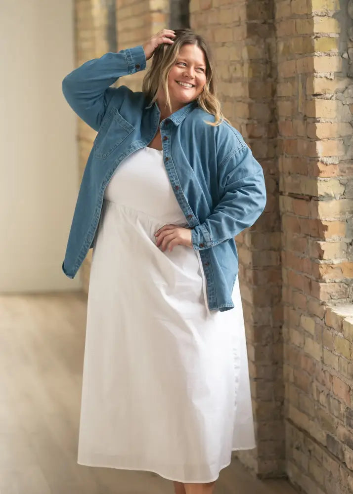 Betty Denim Button Up Top - IC Tops