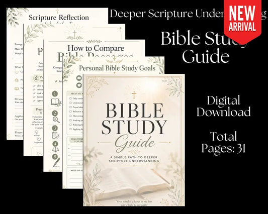 Bible Study Guide - Deeper Scripture Understanding - Digital Download