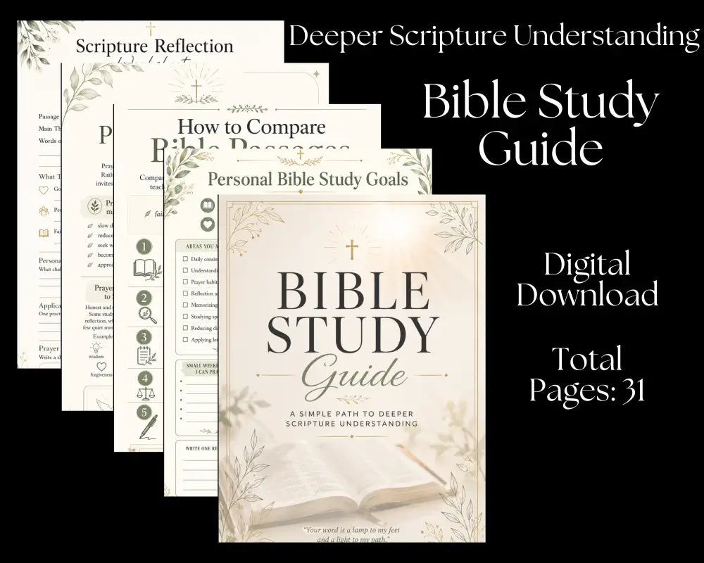 Bible Study Guide - Deeper Scripture Understanding - Digital Download