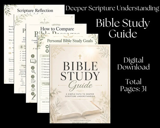 Bible Study Guide - Deeper Scripture Understanding - Digital Download