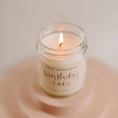 Birthday Cake Soy Candle - Clear Jar - 9 oz Candles