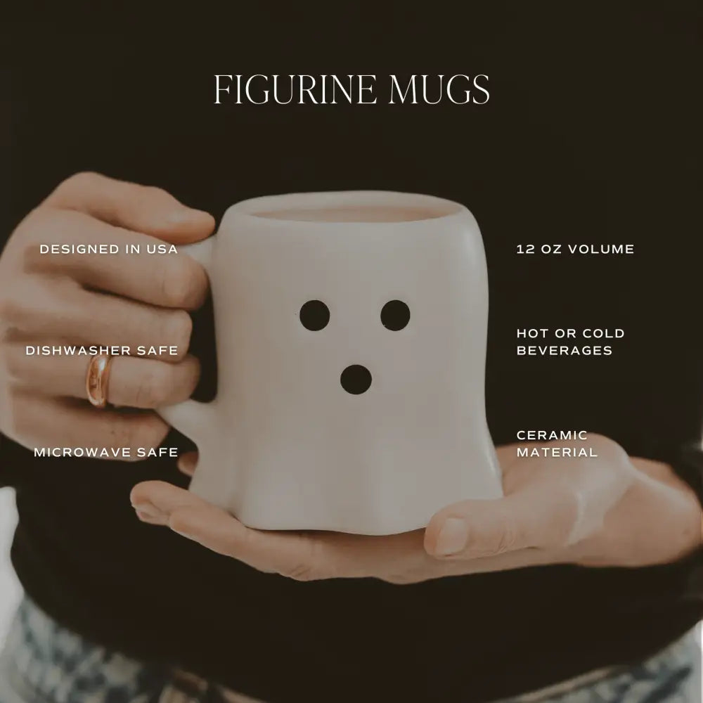 Black Ghost 12 oz Figural Coffee Mug - Coffee Mugs