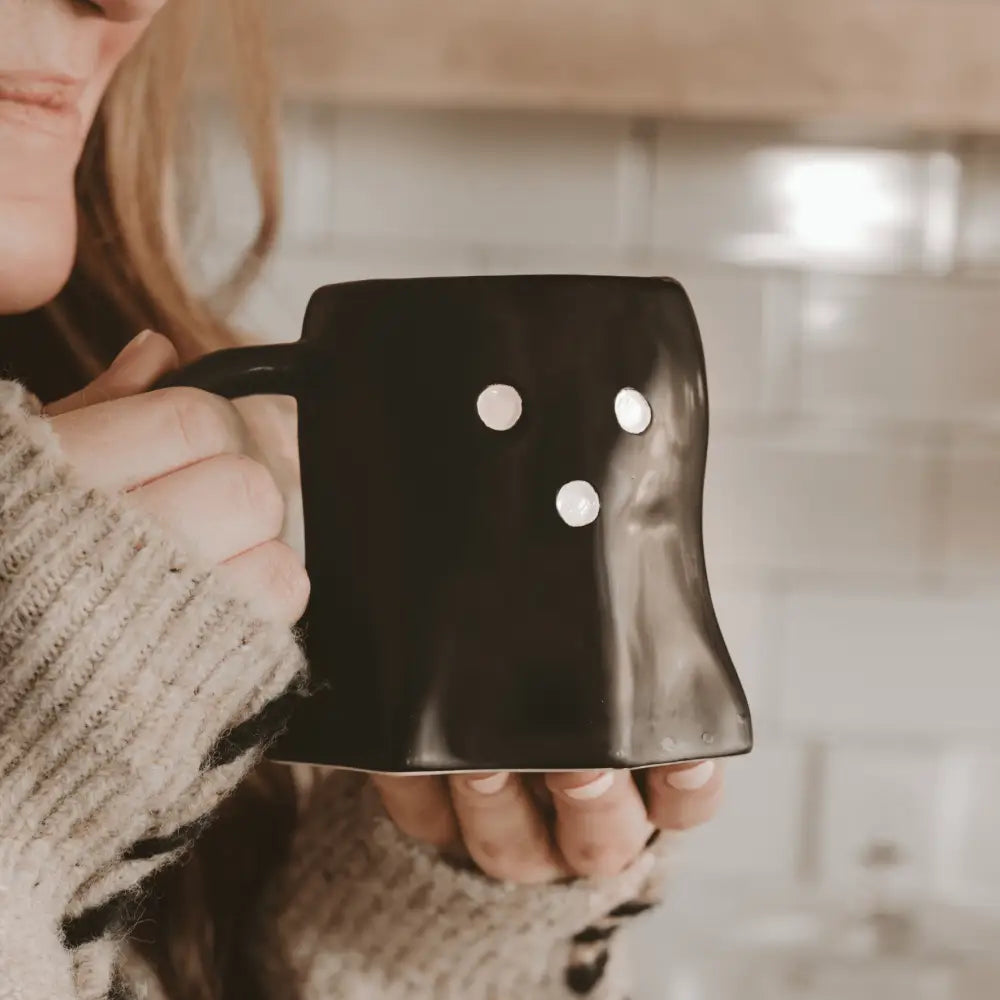 Black Ghost 12 oz Figural Coffee Mug - Coffee Mugs