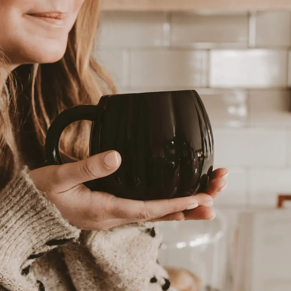 Black Pumpkin 19 oz Figural Coffee Mug - Coffee Mugs