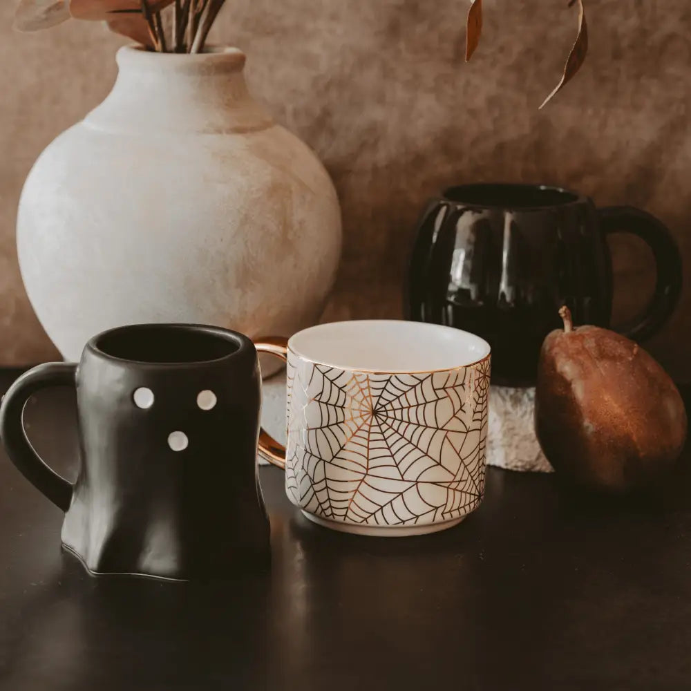 Black Pumpkin 19 oz Figural Coffee Mug - Coffee Mugs