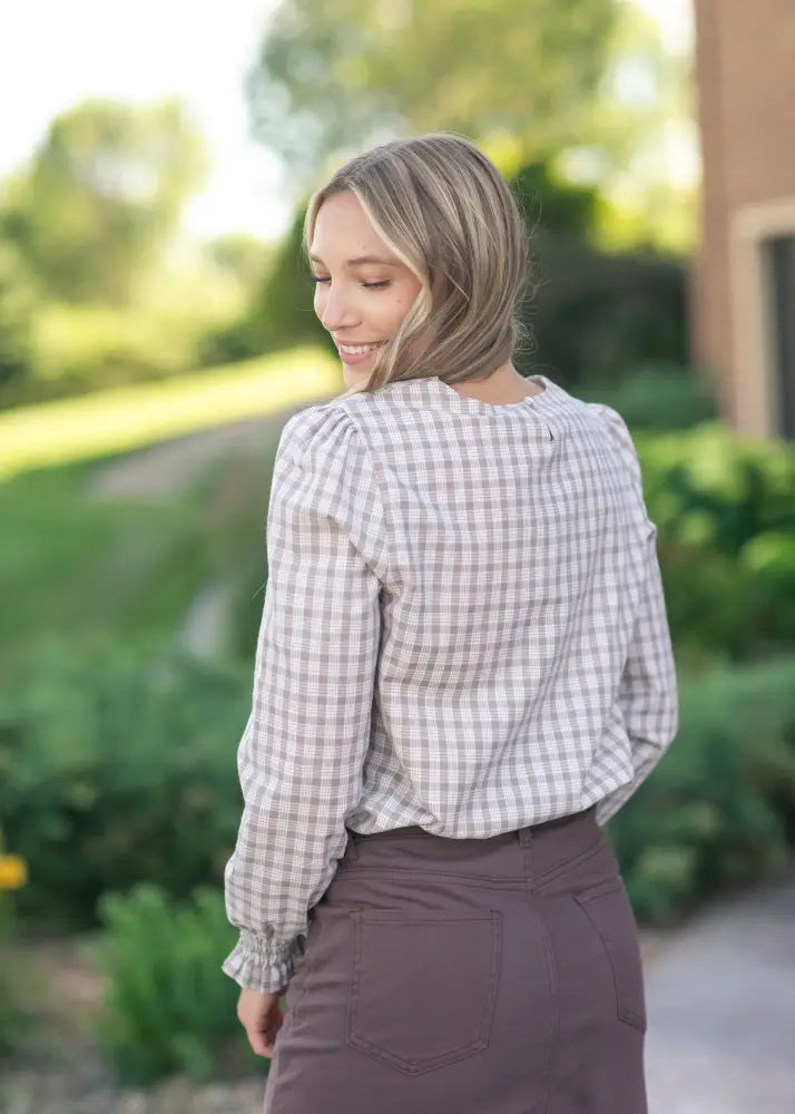 Blake Cinched Sleeve Blouse - IC Tops