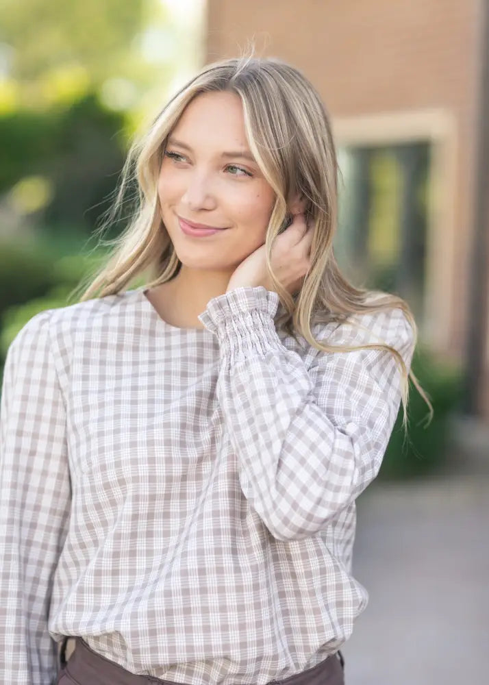 Blake Cinched Sleeve Blouse - IC Tops