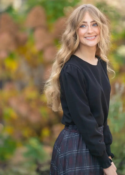 Blake Cinched Sleeve Blouse - IC Tops