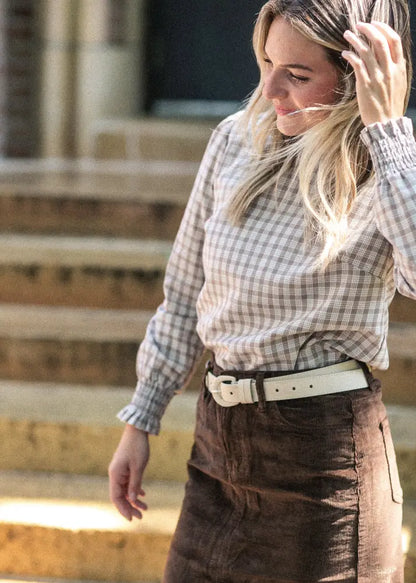 Blake Cinched Sleeve Blouse - IC Tops