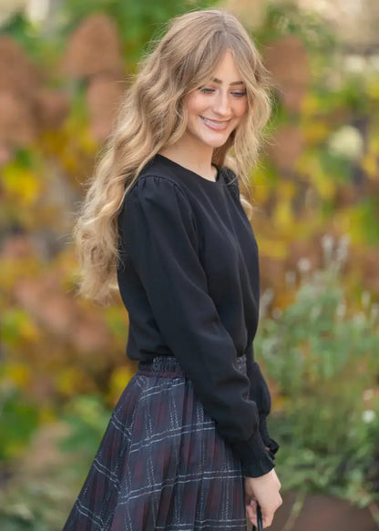 Blake Cinched Sleeve Blouse - IC Tops