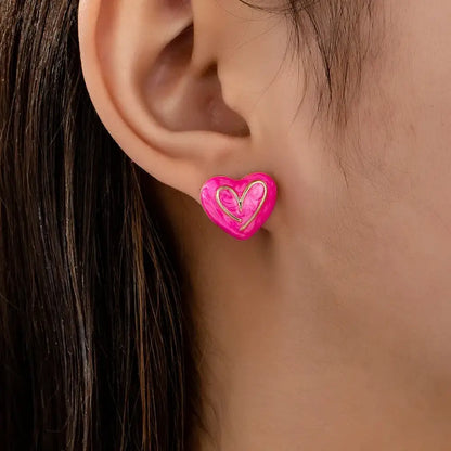 Blessed Heart – Pink Earrings
