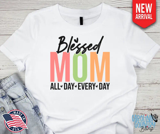 Blessed Mom – White Small / Short Shirt