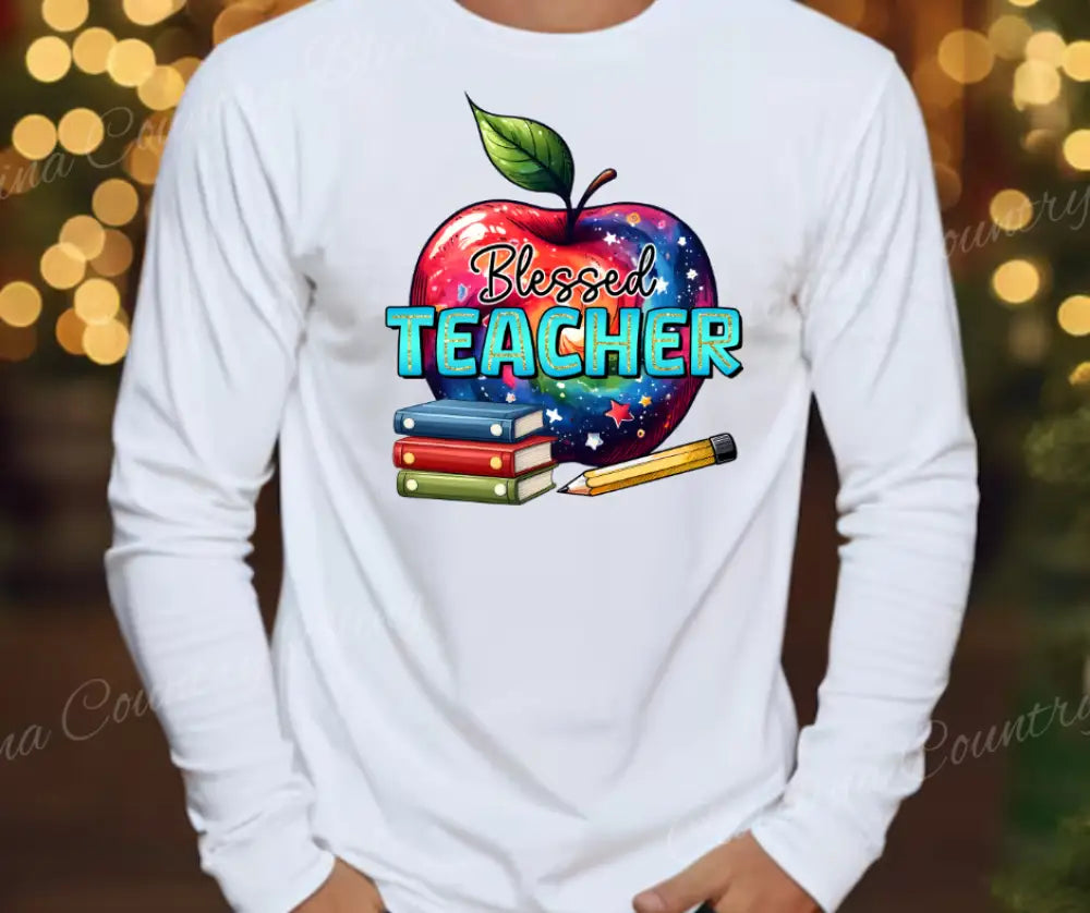 Blessed Teacher – Multi - Small / Long - Shirt
