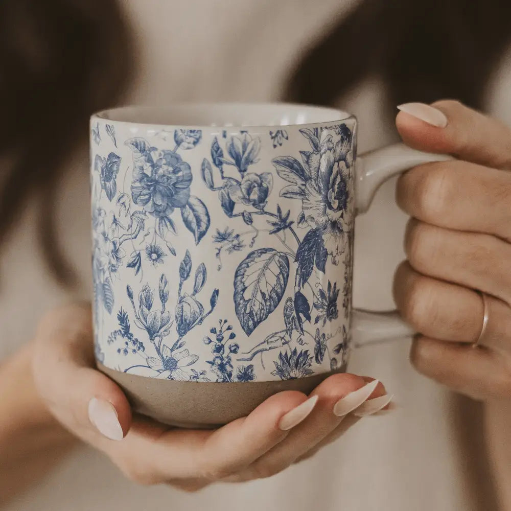 Blue Delft 14 oz Stoneware Coffee Mug Coffee Mugs