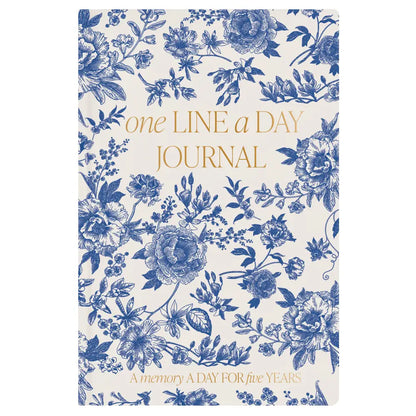 Blue Delft One Line A Day Memory Journal - Notebooks