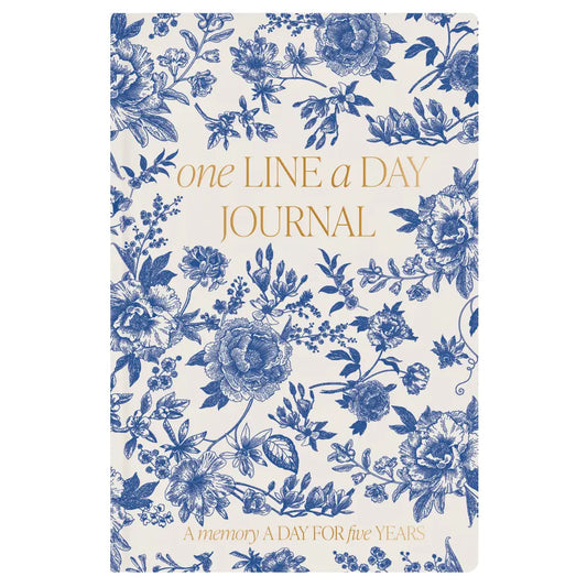 Blue Delft One Line A Day Memory Journal - Notebooks