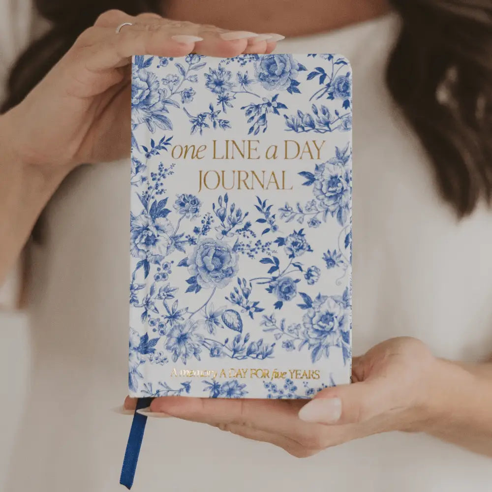 Blue Delft One Line A Day Memory Journal - Notebooks