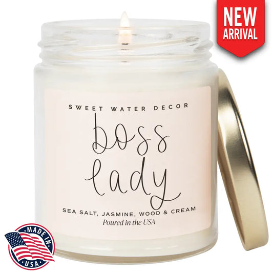 Boss Lady Soy Candle - Clear Jar - 9 oz (Spa Day) Candles