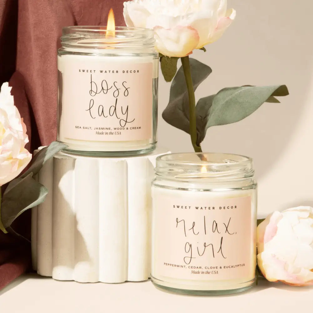 Boss Lady Soy Candle - Clear Jar - 9 oz (Spa Day) Candles