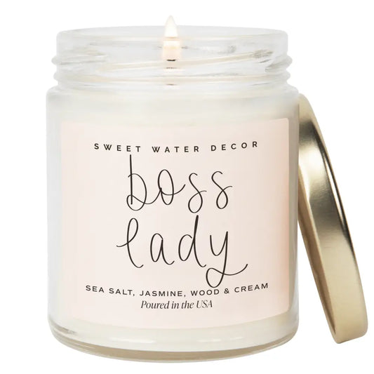 Boss Lady Soy Candle - Clear Jar - 9 oz (Spa Day) Candles