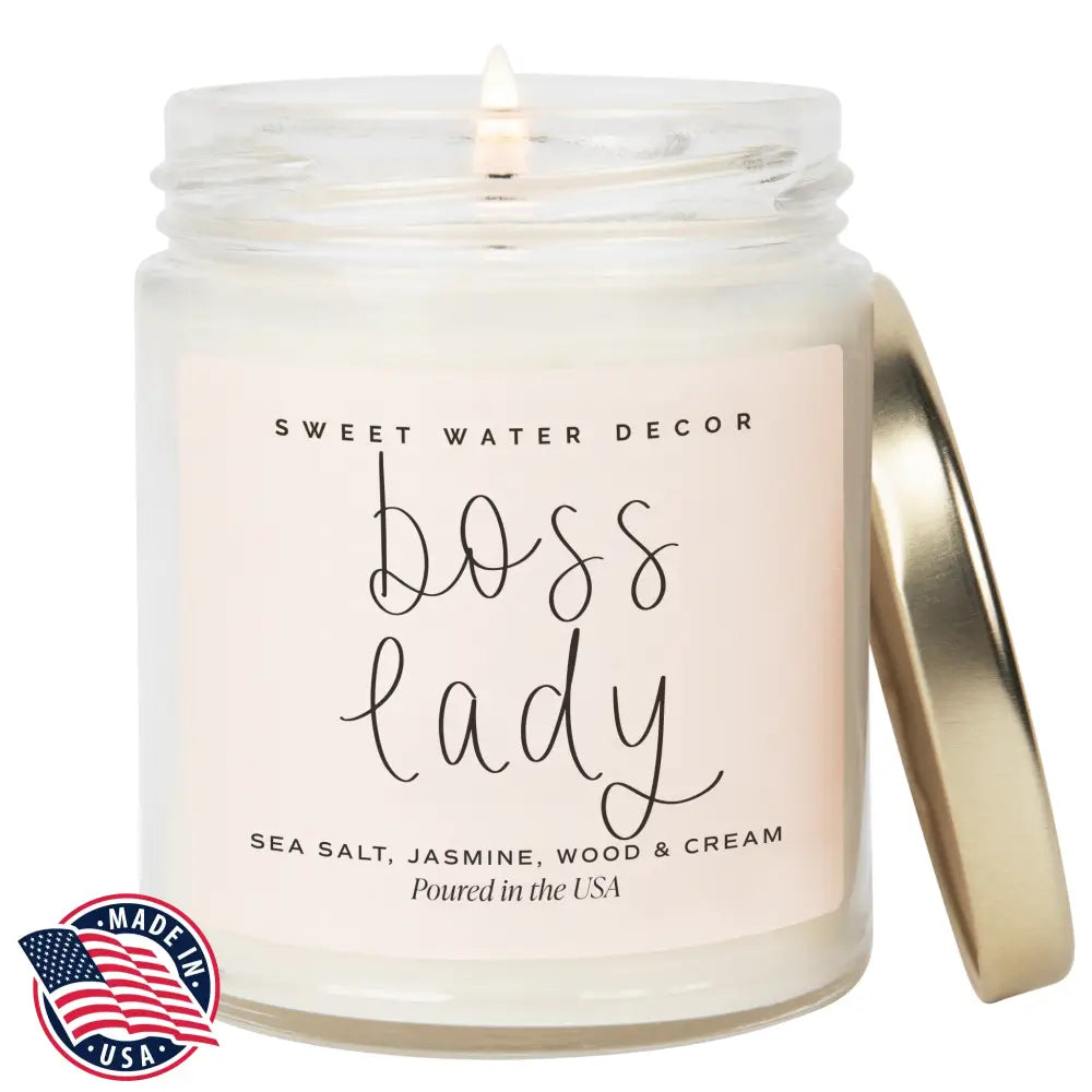 Boss Lady Soy Candle - Clear Jar - 9 oz (Spa Day) Candles
