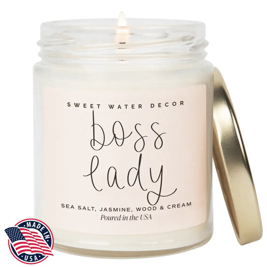 Boss Lady Soy Candle - Clear Jar - 9 oz (Spa Day) Candles