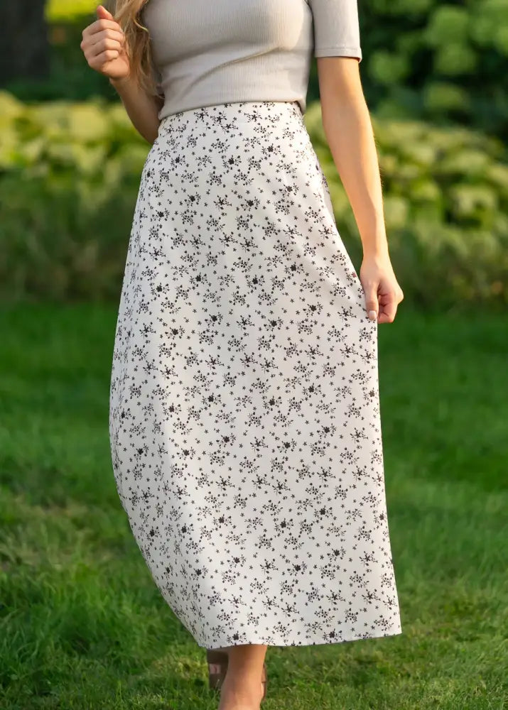 Braylyn Brown Floral Midi Skirt - FINAL SALE - IC Skirts