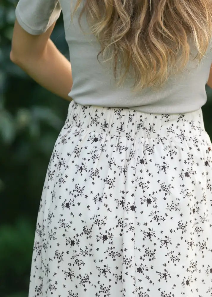 Braylyn Brown Floral Midi Skirt - FINAL SALE - IC Skirts