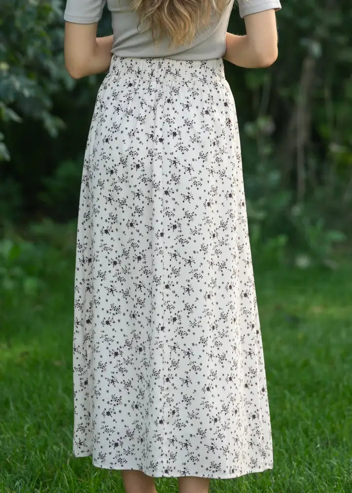 Braylyn Brown Floral Midi Skirt - FINAL SALE - IC Skirts