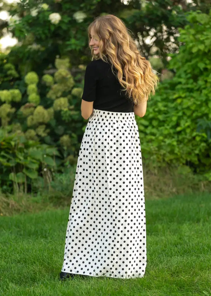 Braylyn Polka Dot Maxi Skirt - IC Skirts