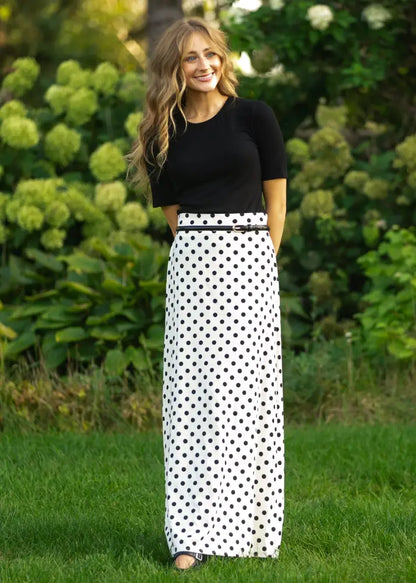 Braylyn Polka Dot Maxi Skirt - IC Skirts