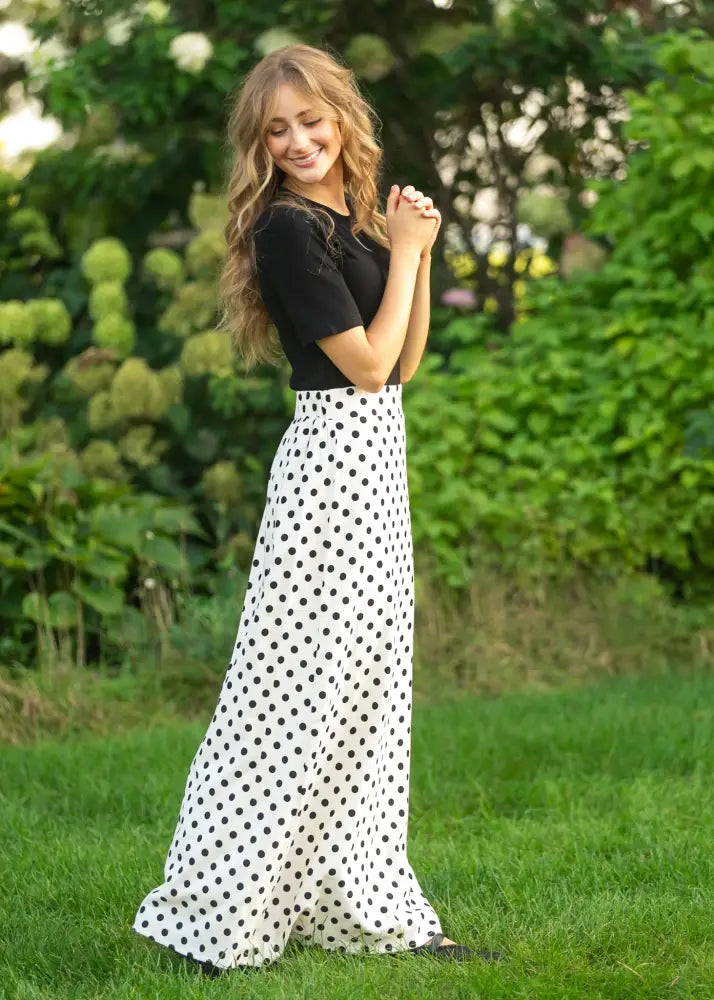 Braylyn Polka Dot Maxi Skirt - IC Skirts