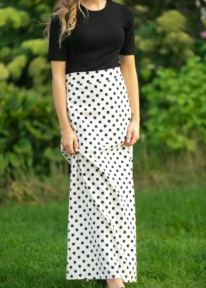 Braylyn Polka Dot Maxi Skirt - IC Skirts