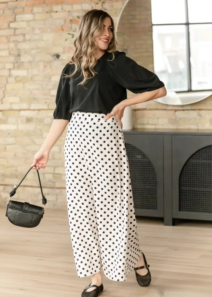 Braylyn Polka Dot Maxi Skirt - IC Skirts