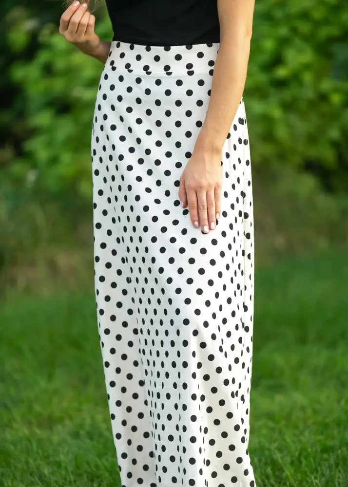 Braylyn Polka Dot Maxi Skirt - IC Skirts