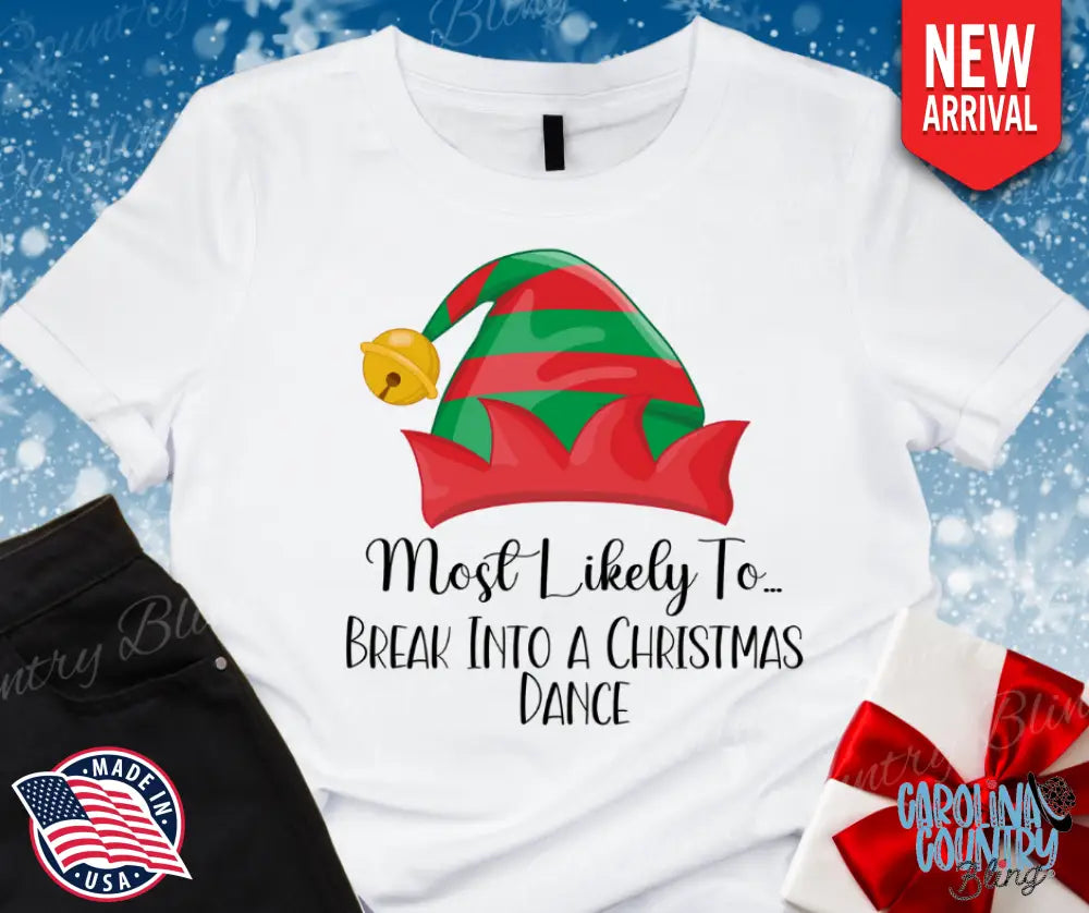 Break Into A Christmas Dance Small / Short Shirt