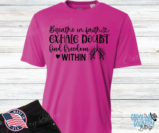 Breathe In Faith – Multi Small / Short / Fuchsia Shirt