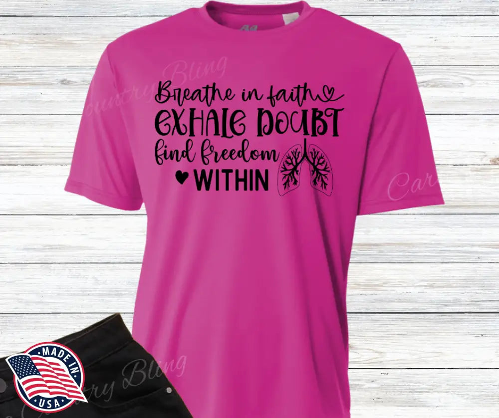 Breathe In Faith – Multi Small / Short / Fuchsia Shirt