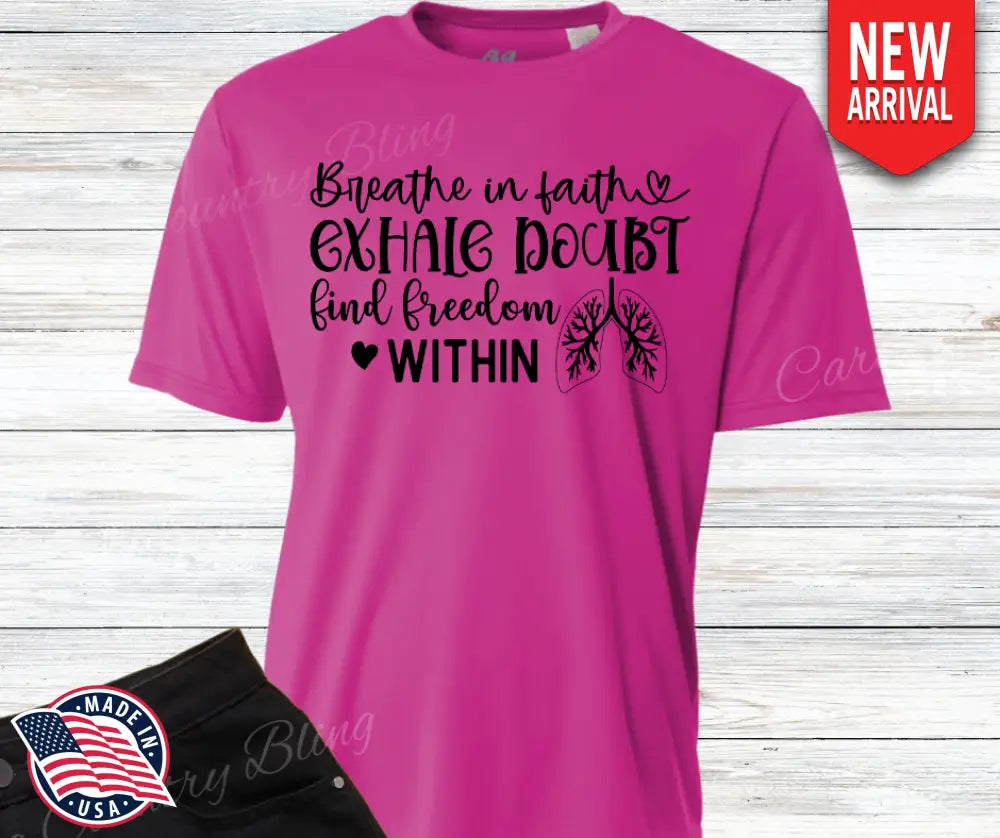 Breathe In Faith – Multi Small / Short / Fuchsia Shirt