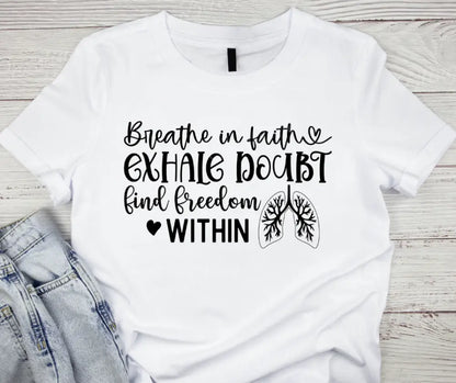 Breathe In Faith – Multi Small / Short / White Shirt Shirt
