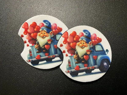 Bringing You Some Love Blue Car Coaster