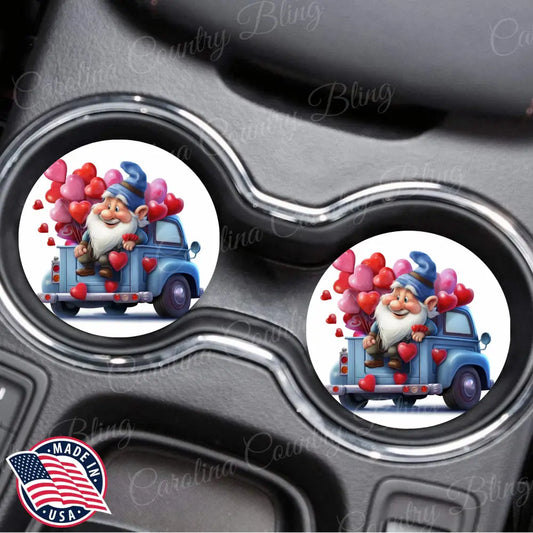 Bringing You Some Love Blue Car Coaster