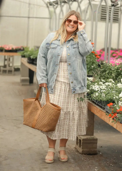 Brinx Light Wash Oversized Denim Jacket - IC Layering Essentials