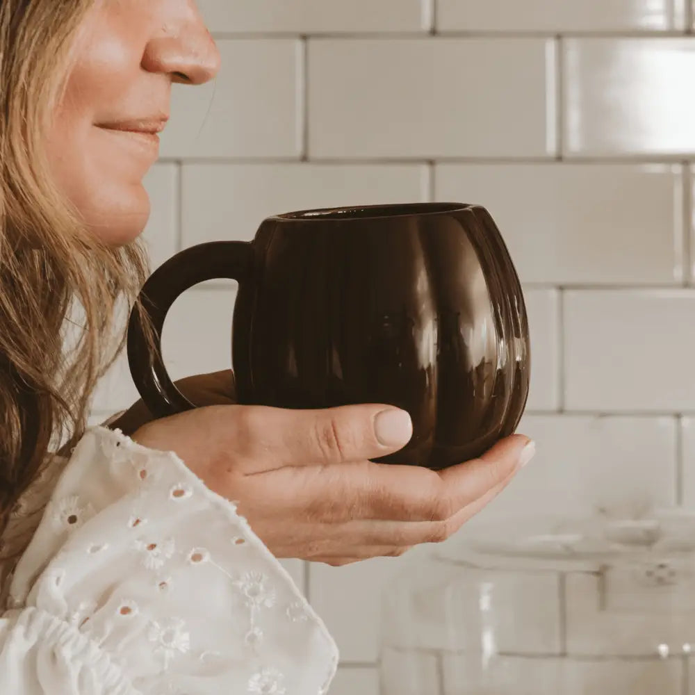 Brown Pumpkin 19 oz Figural Coffee Mug - Coffee Mugs