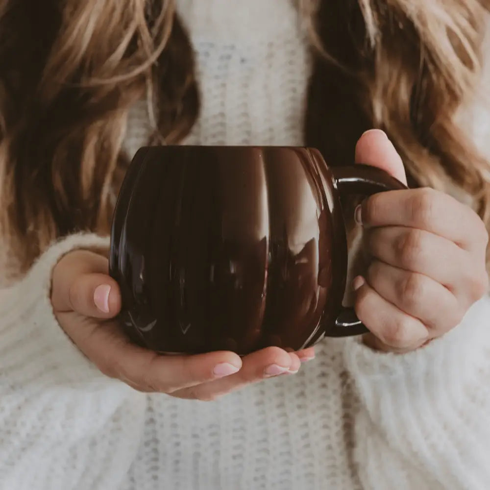 Brown Pumpkin 19 oz Figural Coffee Mug - Coffee Mugs