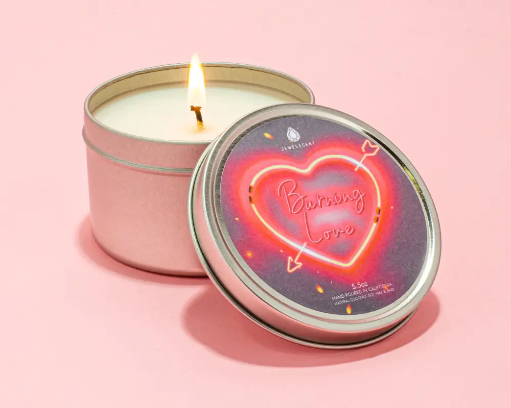Burning Love Tin Candle Tin